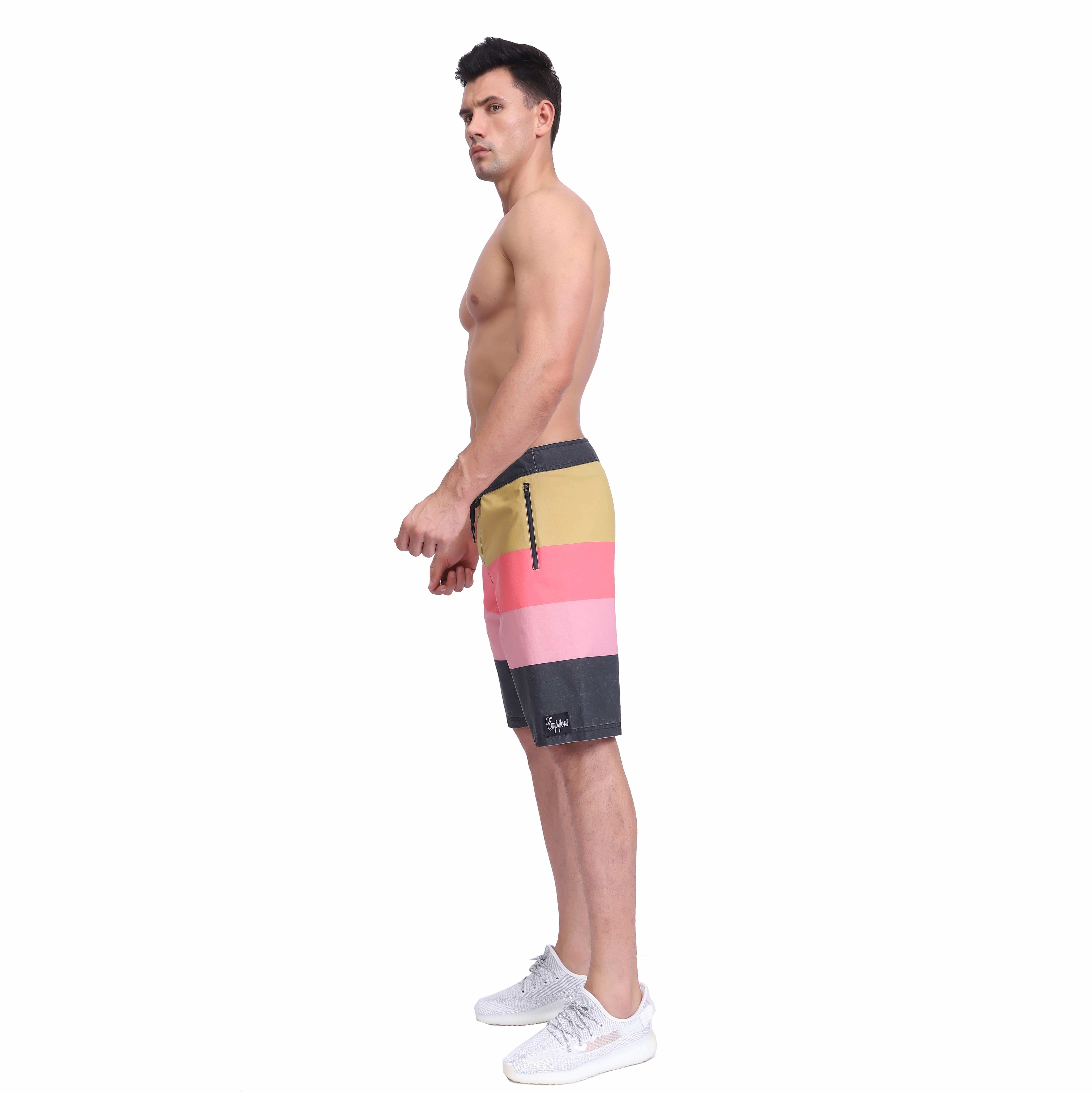 Мужские плавки длиной до колена Boardshort Active Flex с плотными полосками с принтом