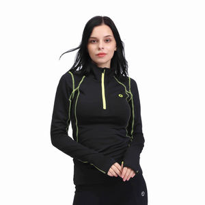 Женская спортивная стенка Fit 1/2 Zip Fleece Lining Pullover Thermal Top Top